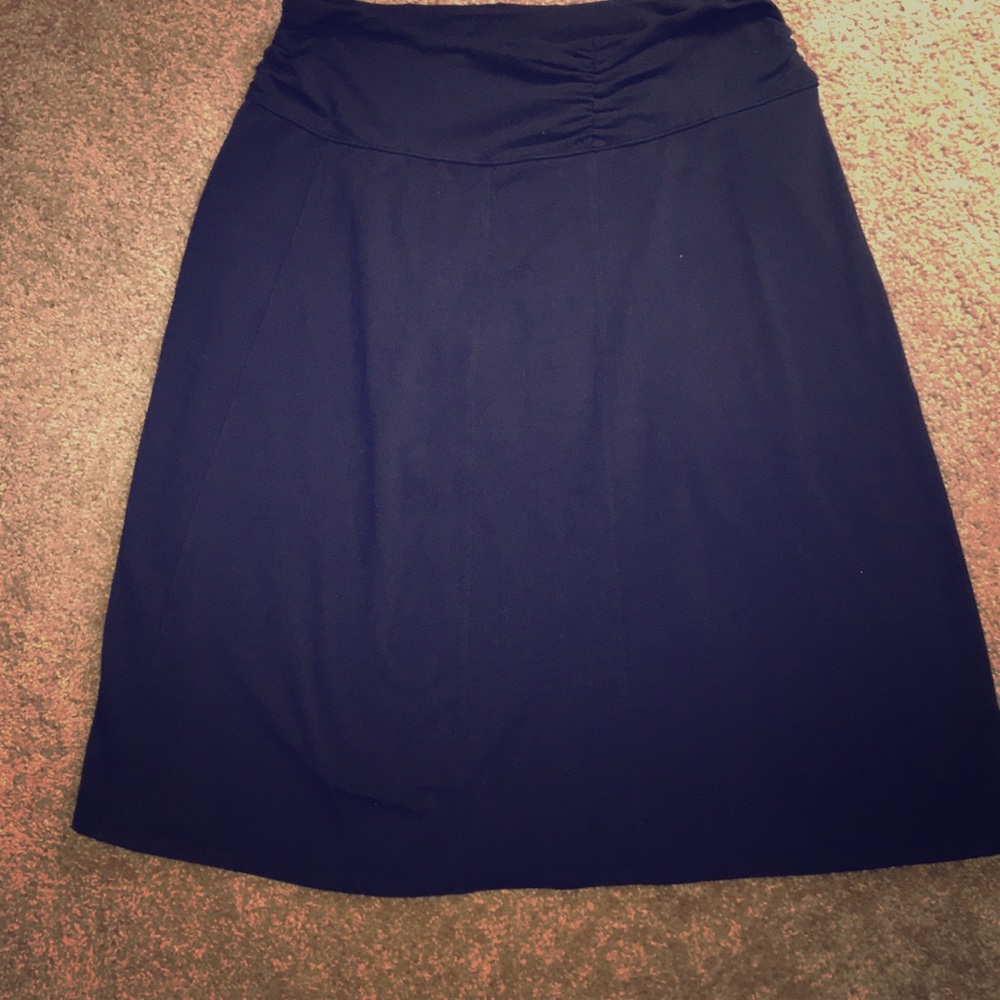 Athleta cotton Med skirt black zipper pocket